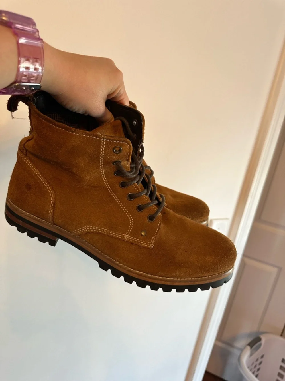Men's crevo Suede Lace-Up Work Boots - READ DESCRIPTION - Picture 1 of 10